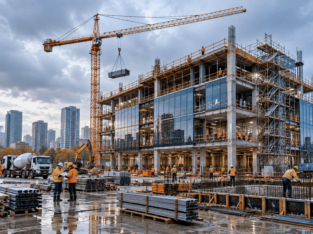 Commercial building construction in Chennai